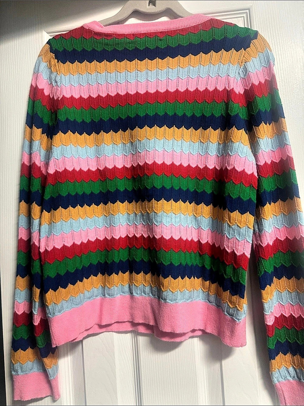 AVARA Multicolor Striped Crewneck Size Large Like New - Picture 2 of 5